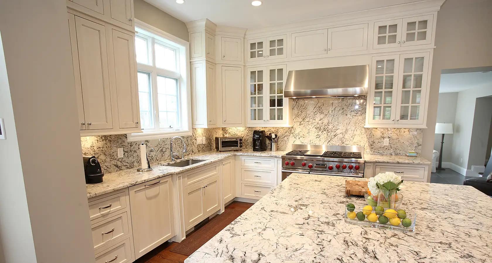 Stylish granite flooring enhancing modern home decor