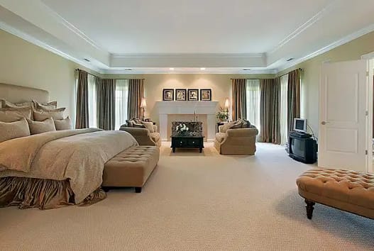 Soft, plush carpet flooring in a cozy living space.